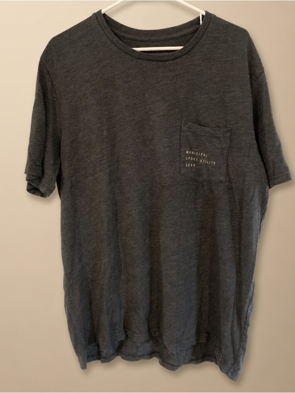 Municipal Men's Pocket Tee - Charcoal Gray